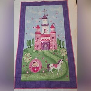 Princess Castle Quilt with Horse and Carriage